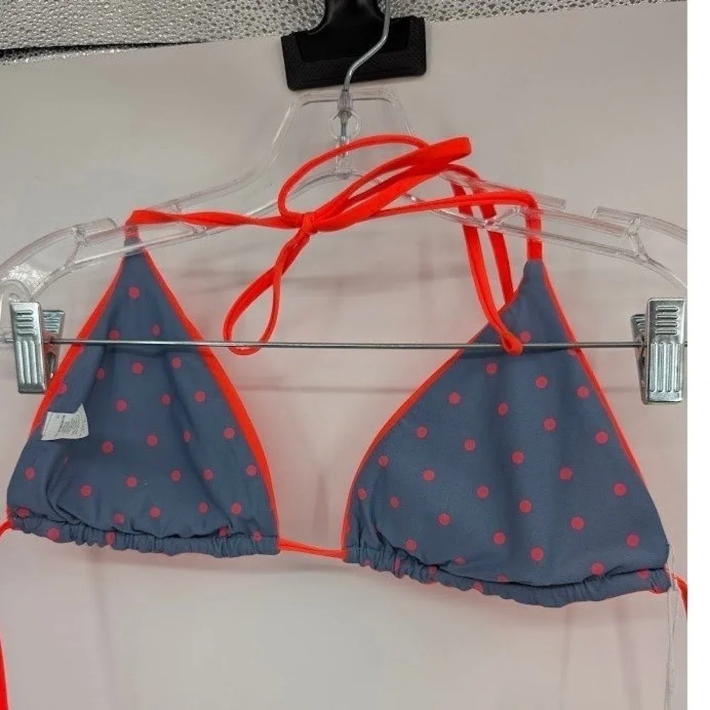 Maaji Reversible Sliding Triangle Bikini‎ Top Orange NWT Womens Size L